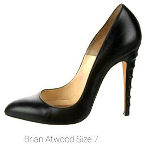BRIAN ATWOOD Leather Stiletto Heels, Black, 37